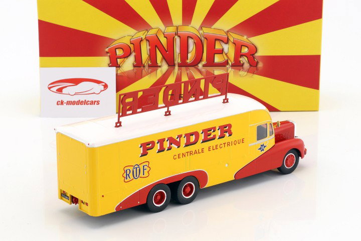 Bernard 28 Electrical Truck Pinder Zirkus Baujahr 1951 gelb / rot 1:43 Direkt Collections