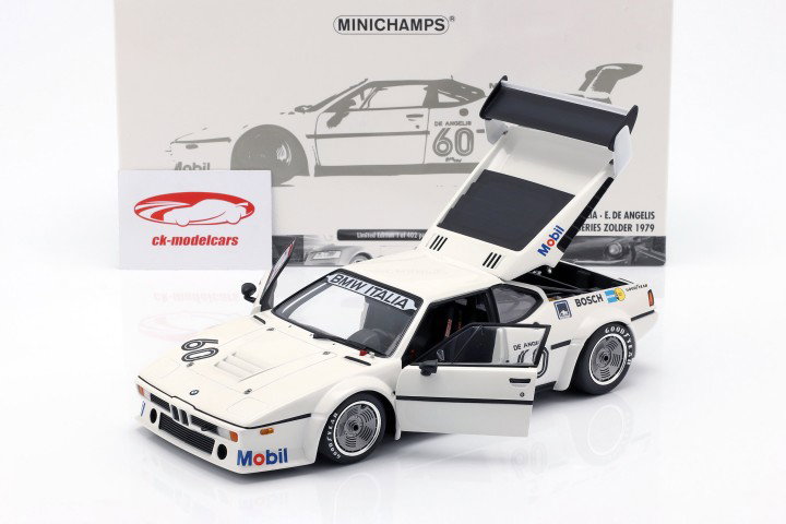 BMW M1 Pro Car #60 winnaar Pro Car serie Zolder 1979 de Angelis 1:18 Minichamps