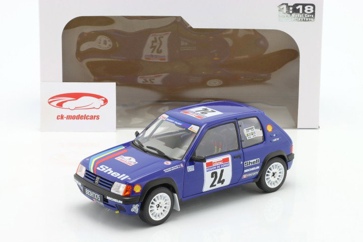 Peugeot 205 Rallye #24 Rallye Tour de Corse 1990 Bourcier, Frangin 1:18 Solido