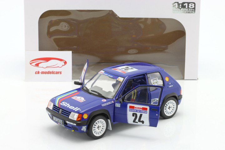 Peugeot 205 Rallye #24 Rallye Tour de Corse 1990 Bourcier, Frangin 1:18 Solido