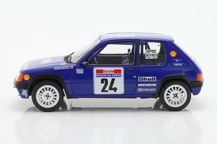 Peugeot 205 Rallye #24 Rallye Tour de Corse 1990 Bourcier, Frangin 1:18 Solido