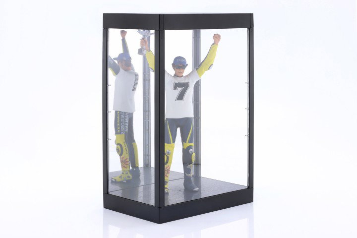 Einzelvitrine mit LED-Beleuchtung und Spiegel für Figuren Maßstab 1:6 schwarz Triple9