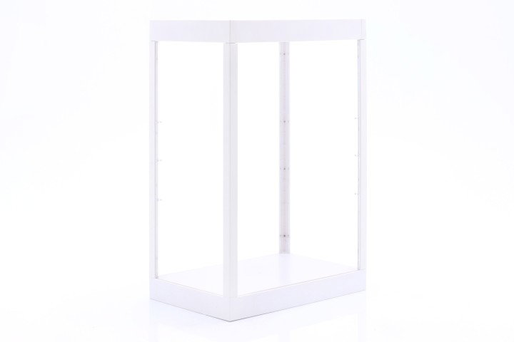 Einzelvitrine mit LED-Beleuchtung für Figuren Maßstab 1:6 weiß Triple9