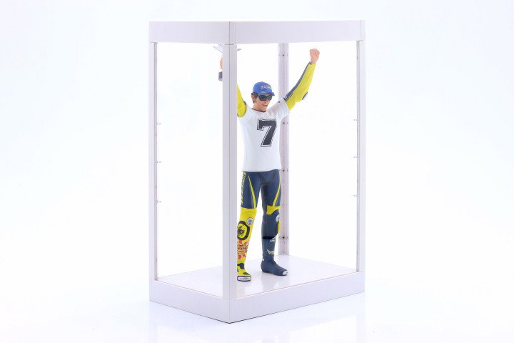 Einzelvitrine mit LED-Beleuchtung für Figuren Maßstab 1:6 weiß Triple9