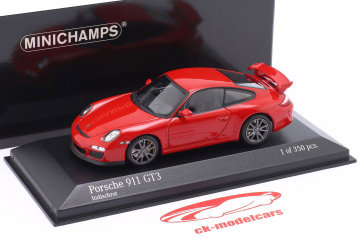 Porsche 911 (997) GT3 année de construction 2009 gardes rouge 1:43 Minichamps