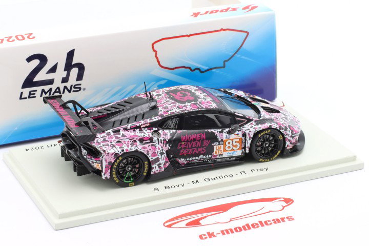 Lamborghini Huracan GT3 Evo 2 #85 Iron Dames 24h LeMans 2024 Bovy, Frey, Gatting 1:43 Spark