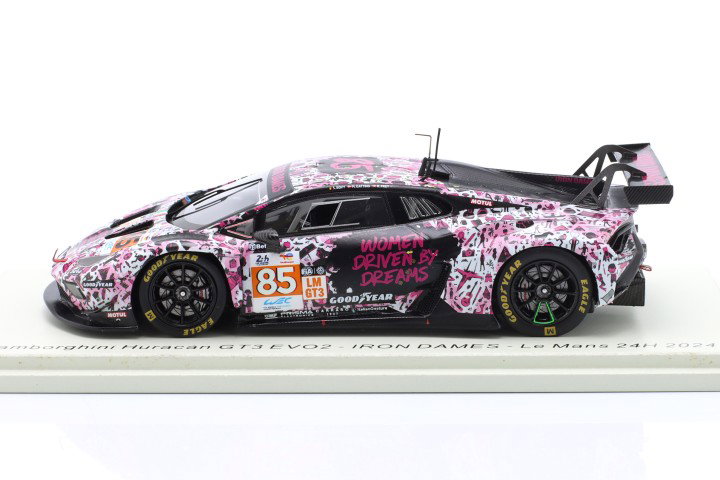 Lamborghini Huracan GT3 Evo 2 #85 Iron Dames 24h LeMans 2024 Bovy, Frey, Gatting 1:43 Spark