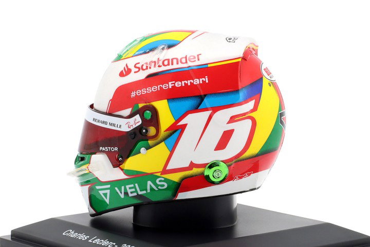 C. Leclerc Scuderia Ferrari #16 4th Brazil GP Formula 1 2022 helmet 1:5 Spark Editions