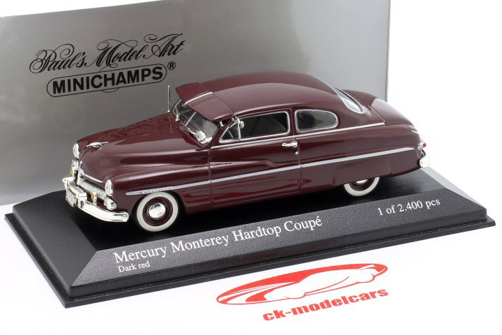 Mercury Montery Coupe Ano de construção 1950 vermelho escuro 1:43 Minichamps