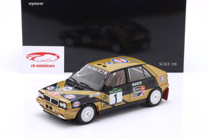Lancia Delta HF 4WD #1 Winner Rallye Piancavallo 1987 Tabaton, Tedeschini 1:18 Kyosho
