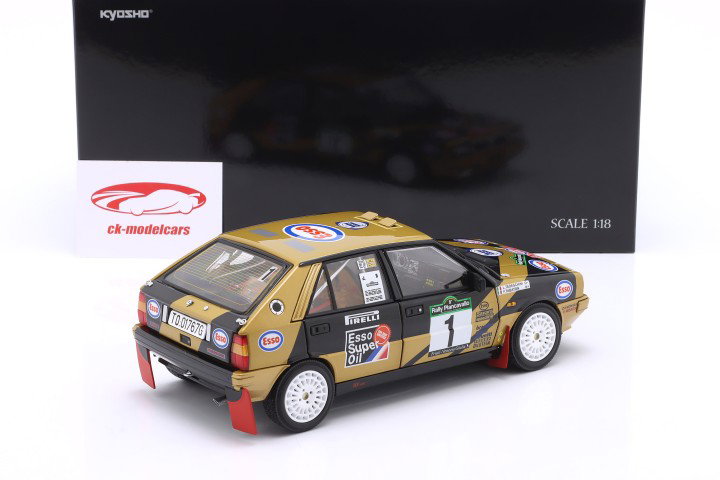 Lancia Delta HF 4WD #1 Winner Rallye Piancavallo 1987 Tabaton, Tedeschini 1:18 Kyosho
