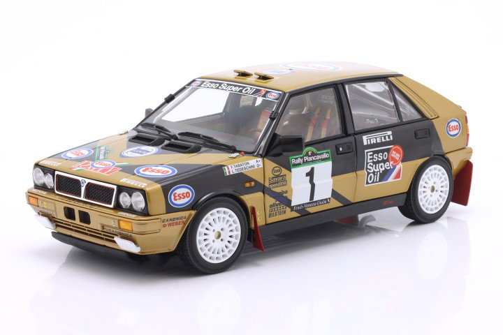 Lancia Delta HF 4WD #1 Winner Rallye Piancavallo 1987 Tabaton, Tedeschini 1:18 Kyosho