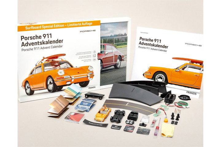 Porsche 911 Adventskalender: Porsche 911 Bahama geel 1:43 Franzis