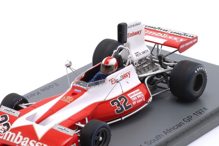Eddie Keizan Tyrrell 004 #32 África do Sul GP fórmula 1 1974 1:43 Spark
