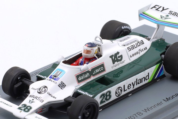Carlos Reutemann Williams FW07B #28 vinder Monaco GP formel 1 1980 1:43 Spark