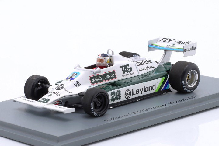 Carlos Reutemann Williams FW07B #28 vinder Monaco GP formel 1 1980 1:43 Spark