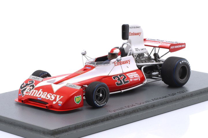 Eddie Keizan Tyrrell 004 #32 África do Sul GP fórmula 1 1974 1:43 Spark