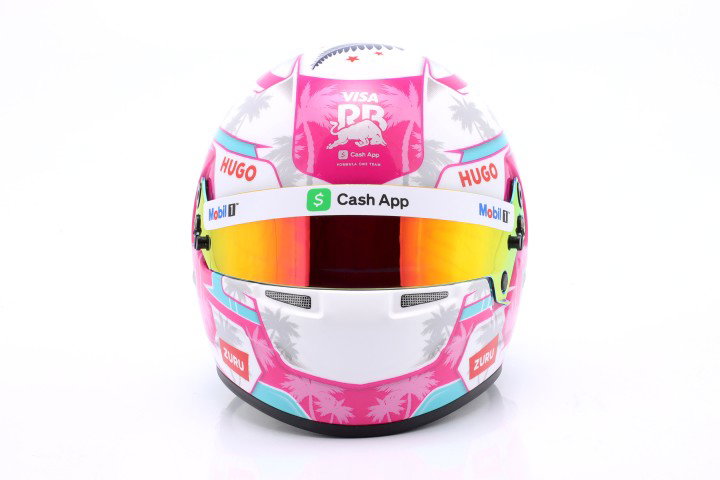 Liam Lawson Visa Cash App Racing Bulls #30 Miami GP formel 1 2025 hjelm 1:2 Bell