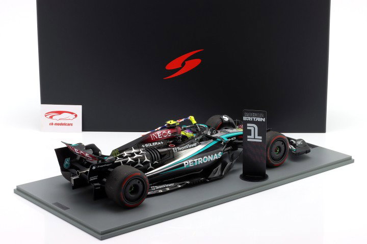 L. Hamilton Mercedes-AMG F1 W15 #44 ganhador Britânico GP fórmula 1 2024 1:12 Spark