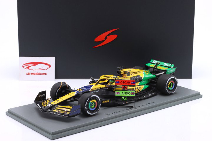 Oscar Piastri McLaren MCL38 #81 2º Monaco GP fórmula 1 2024 1:18 Spark