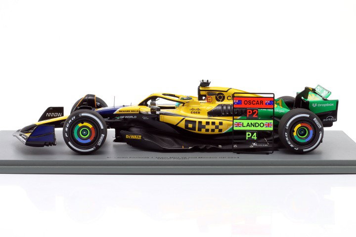 Oscar Piastri McLaren MCL38 #81 2º Monaco GP fórmula 1 2024 1:18 Spark