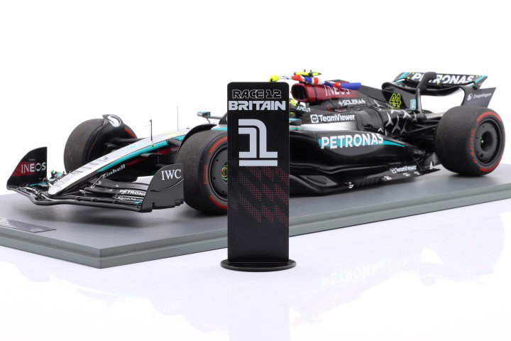 L. Hamilton Mercedes-AMG F1 W15 #44 ganhador Britânico GP fórmula 1 2024 1:12 Spark