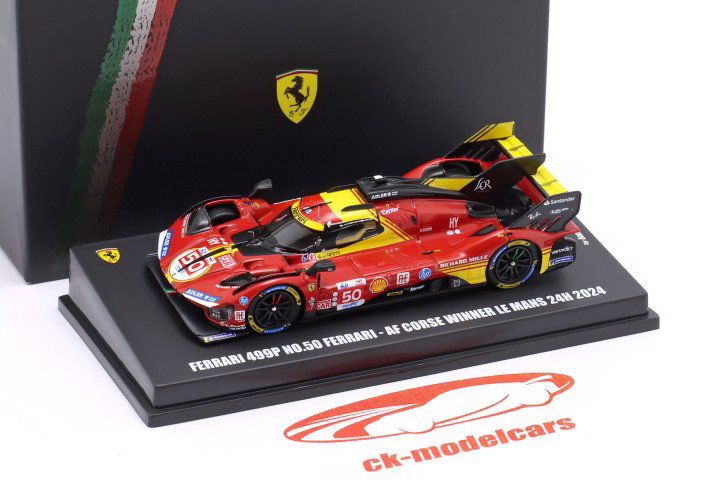 Ferrari 499P #50 ganador 24h LeMans 2024 Nielsen, Fuoco, Molina 1:64 LookSmart