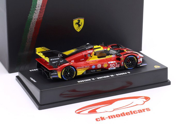 Ferrari 499P #50 ganador 24h LeMans 2024 Nielsen, Fuoco, Molina 1:64 LookSmart