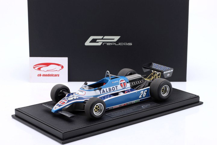 Jacques Laffite Ligier JS17B #26 6. USA Øst GP formel 1 1982 1:18 GP Replicas