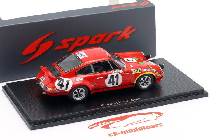 Porsche 911 Carrera RS #41 24h LeMans 1973 Selz, Vetsch 1:43 Spark
