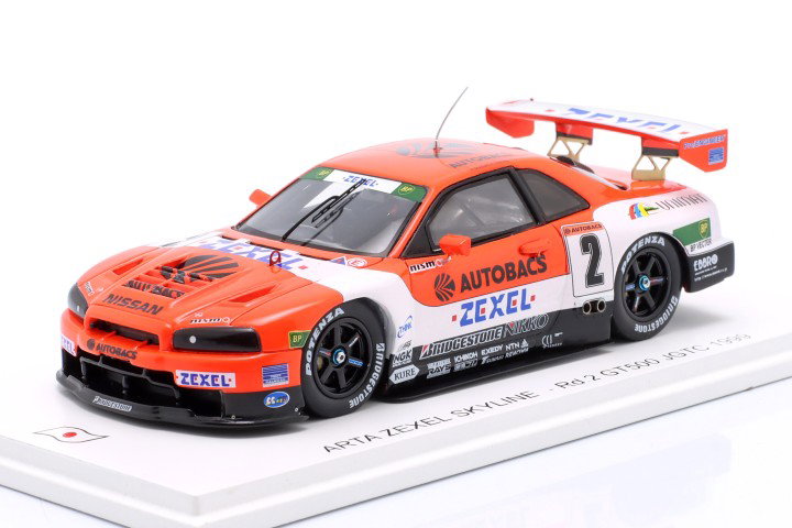 Nissan Skyline GT-R #2 GT500 Super GT Japan 1999 Suzuki, Hahne, Krumm 1:43 Spark