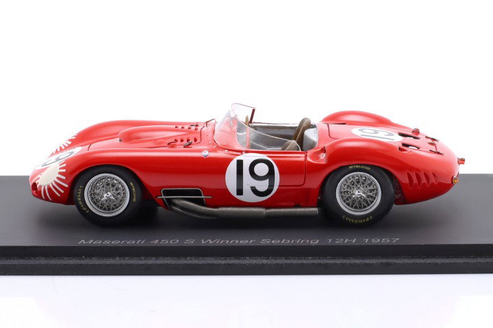Maserati 450S #19 ganador 12h Sebring 1957 Behra, Fangio 1:43 Spark