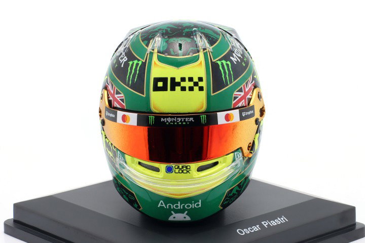 Oscar Piastri McLaren #81 9º australiano GP fórmula 1 2025 casco 1:5 Spark