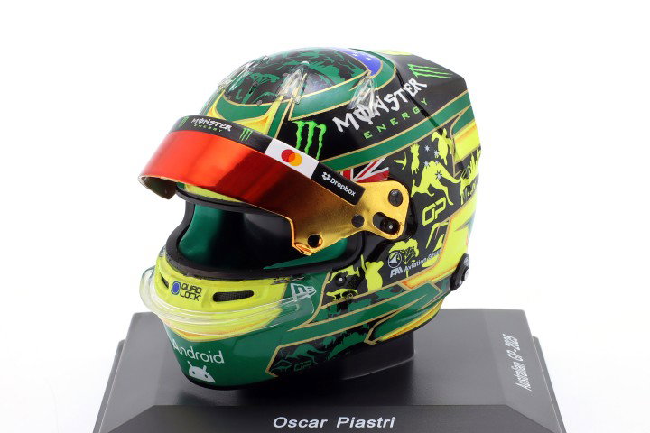 Oscar Piastri McLaren #81 9º australiano GP fórmula 1 2025 casco 1:5 Spark
