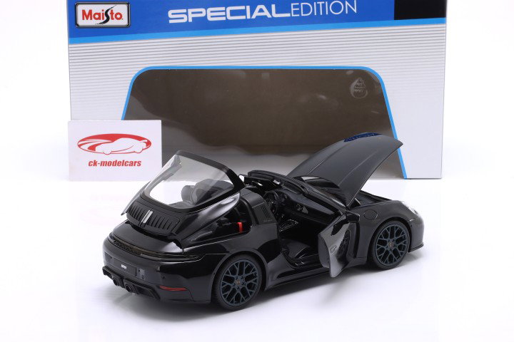 Porsche 911 (992.2) Targa 4 GTS Hybride Année de construction 2025 noir 1:18 Maisto