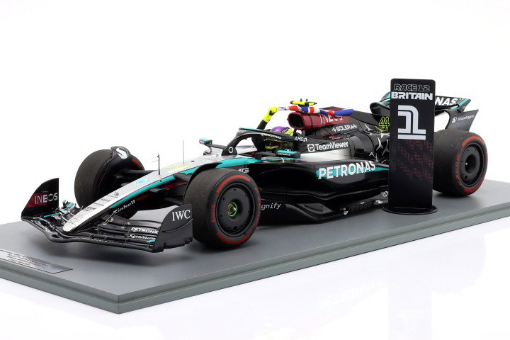 L. Hamilton Mercedes-AMG F1 W15 #44 ganhador Britânico GP fórmula 1 2024 1:12 Spark