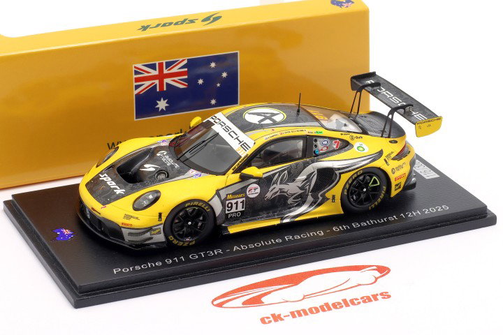Porsche 911 GT3 R #911 6. 12h Bathurst 2025 Absolute Racing 1:43 Spark