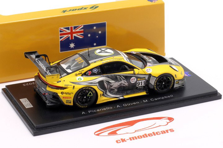 Porsche 911 GT3 R #911 6. 12h Bathurst 2025 Absolute Racing 1:43 Spark