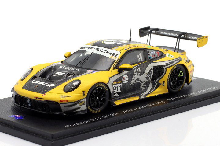 Porsche 911 GT3 R #911 6. 12h Bathurst 2025 Absolute Racing 1:43 Spark