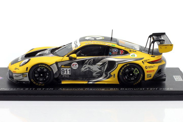 Porsche 911 GT3 R #911 6. 12h Bathurst 2025 Absolute Racing 1:43 Spark