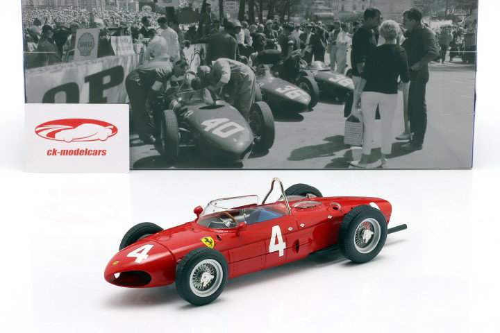 Graf Berghe v. Trips Ferrari 156 Sharknose #4 ganhador Britânico GP fórmula 1 1961 1:18 WERK83