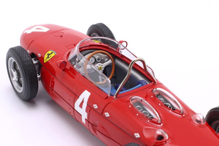 Graf Berghe v. Trips Ferrari 156 Sharknose #4 ganhador Britânico GP fórmula 1 1961 1:18 WERK83