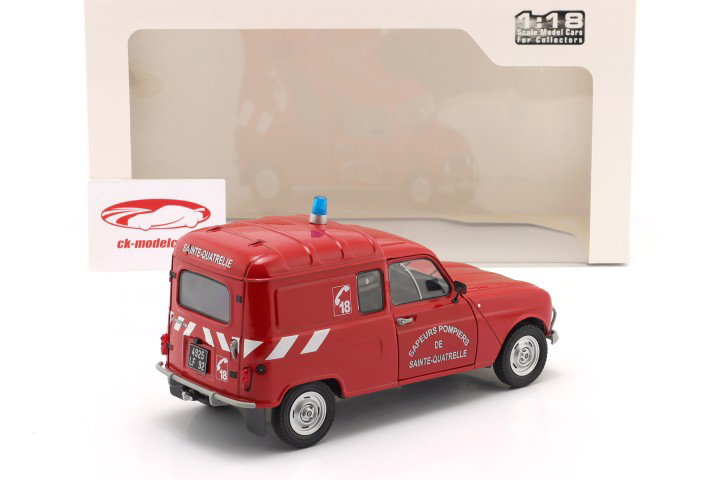 Renault 4LF4 Corpo de bombeiros Ano de construção 1976 vermelho 1:18 Solido