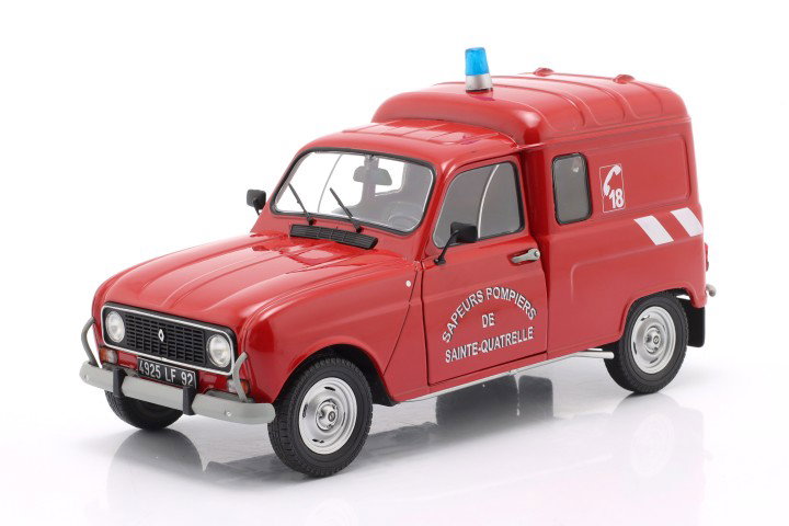 Renault 4LF4 Corpo de bombeiros Ano de construção 1976 vermelho 1:18 Solido