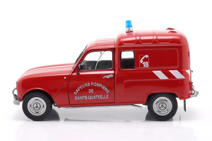 Renault 4LF4 Corpo de bombeiros Ano de construção 1976 vermelho 1:18 Solido
