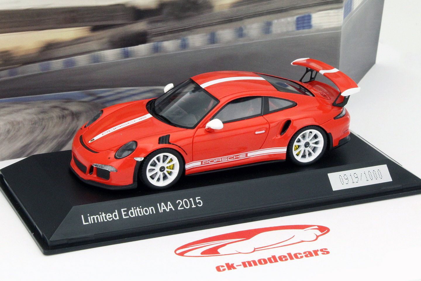 Porsche 911 (991) GT3 RS IAA Frankfurt Promo Edition 2015 rot 1:43 Spark
