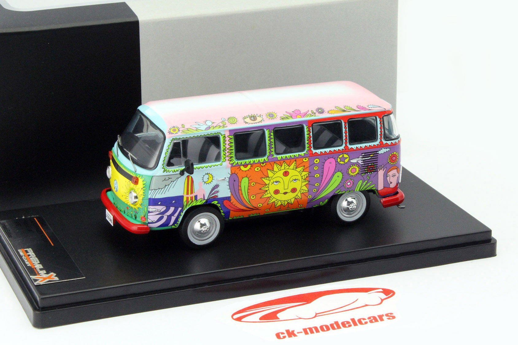 Volkswagen VW Kombi T2 Bus Baujahr 1976 Hippie Car 1:43 Premium X
