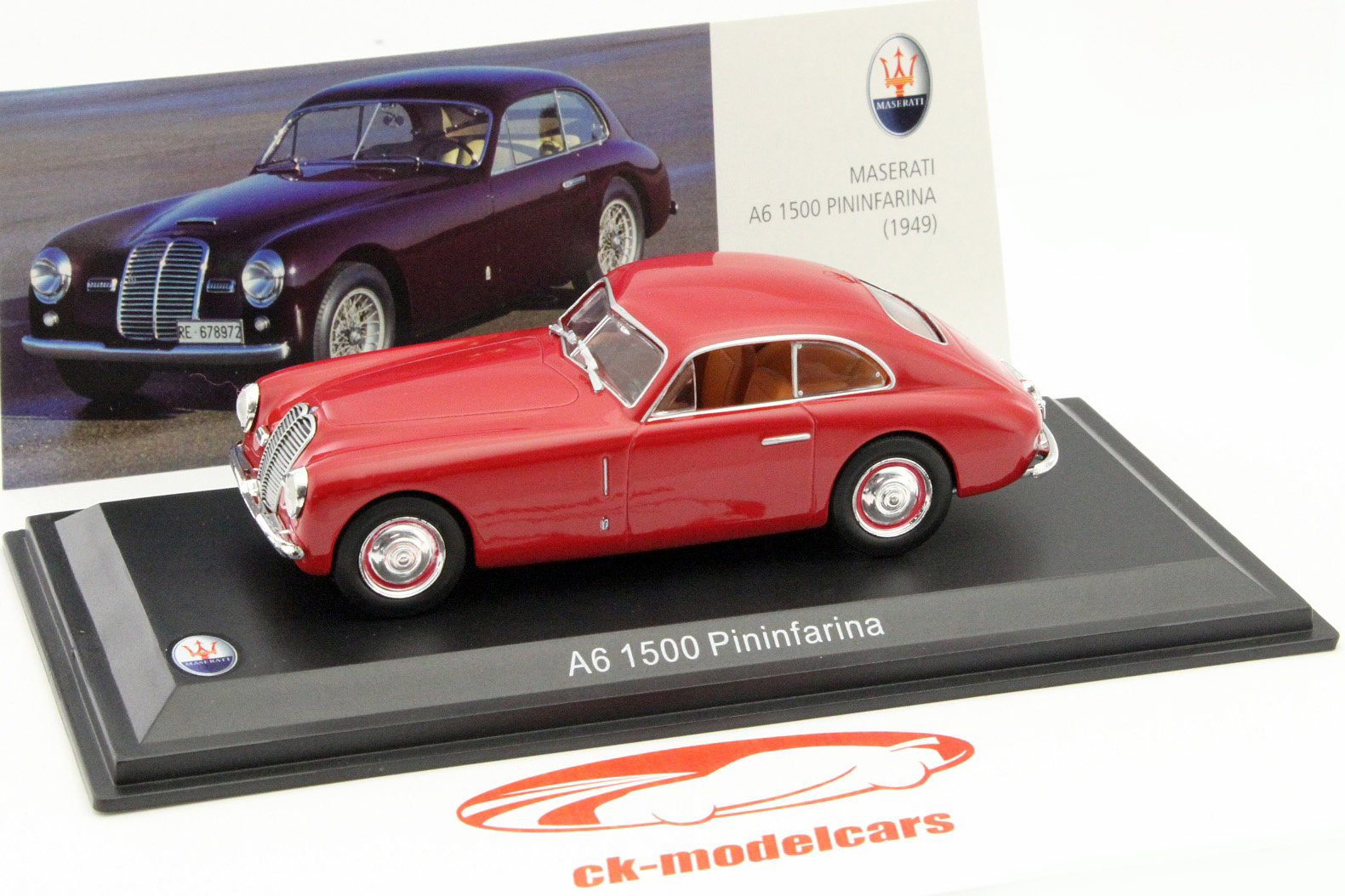 Maserati A6 1500 Pininfarina Year 1949 red 1:43 Leo Models