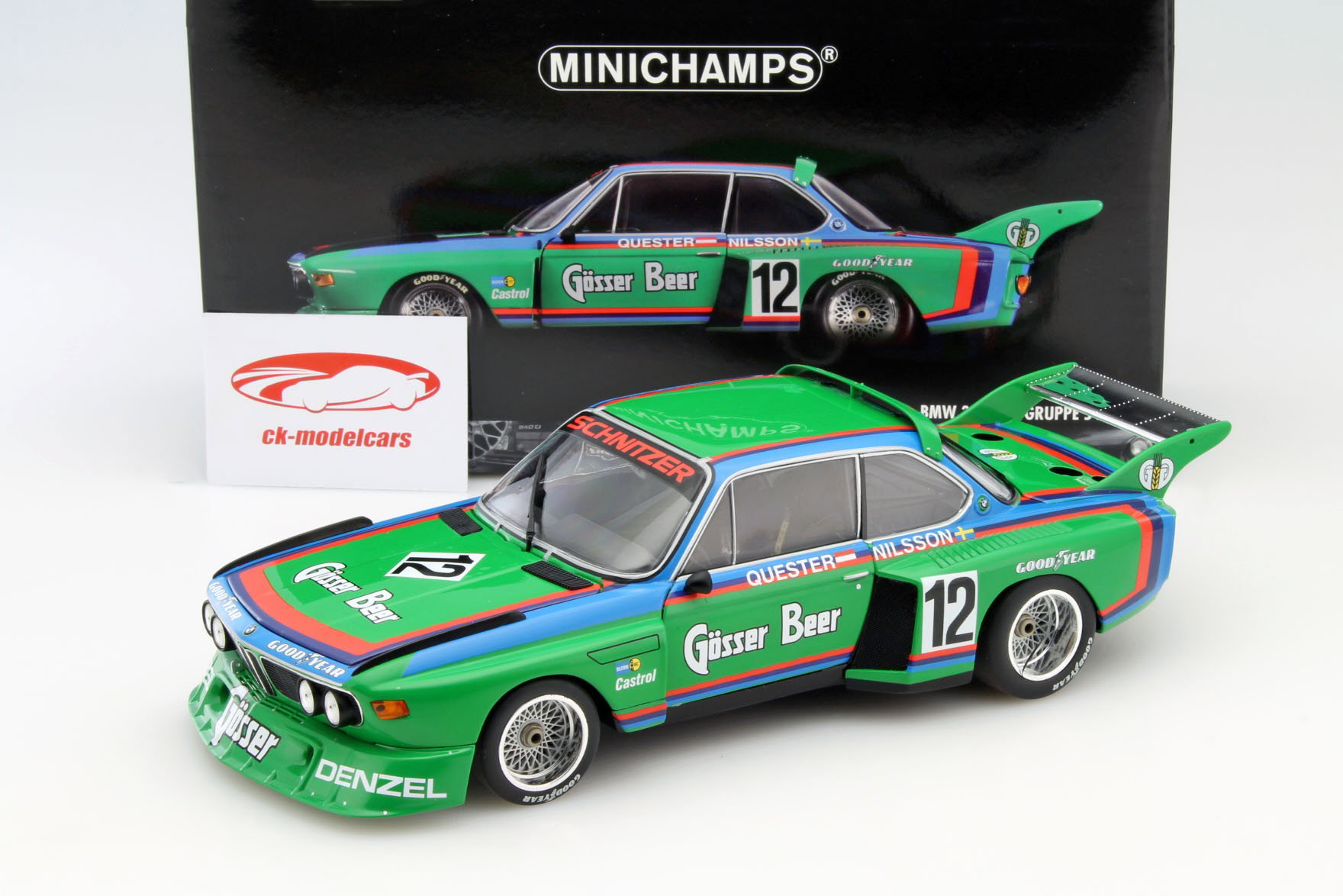 BMW 3.5 CSL Gr.5 #12 Winner 6h Zeltweg 1976 Quester, Nilsson 1:18 Minichamps