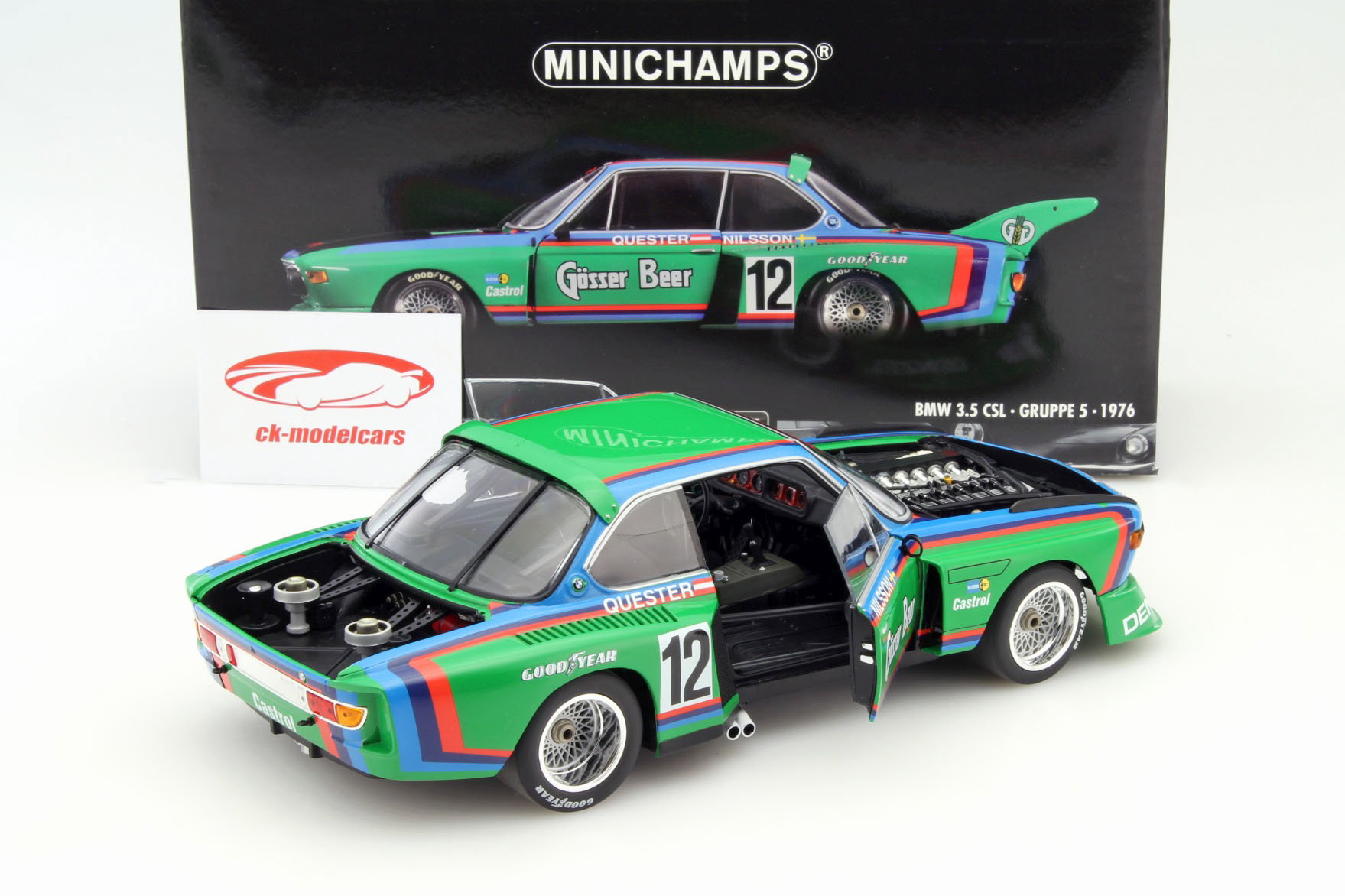 BMW 3.5 CSL Gr.5 #12 Winner 6h Zeltweg 1976 Quester, Nilsson 1:18 Minichamps